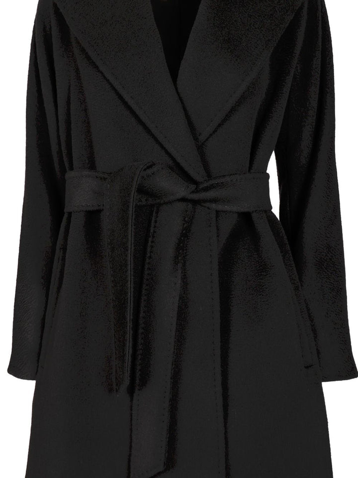 Max Mara Studio Wool Dressing Gown Coat Coats - Black | 005f0c464582deb95bed5a1da14126e2dbd9075d
