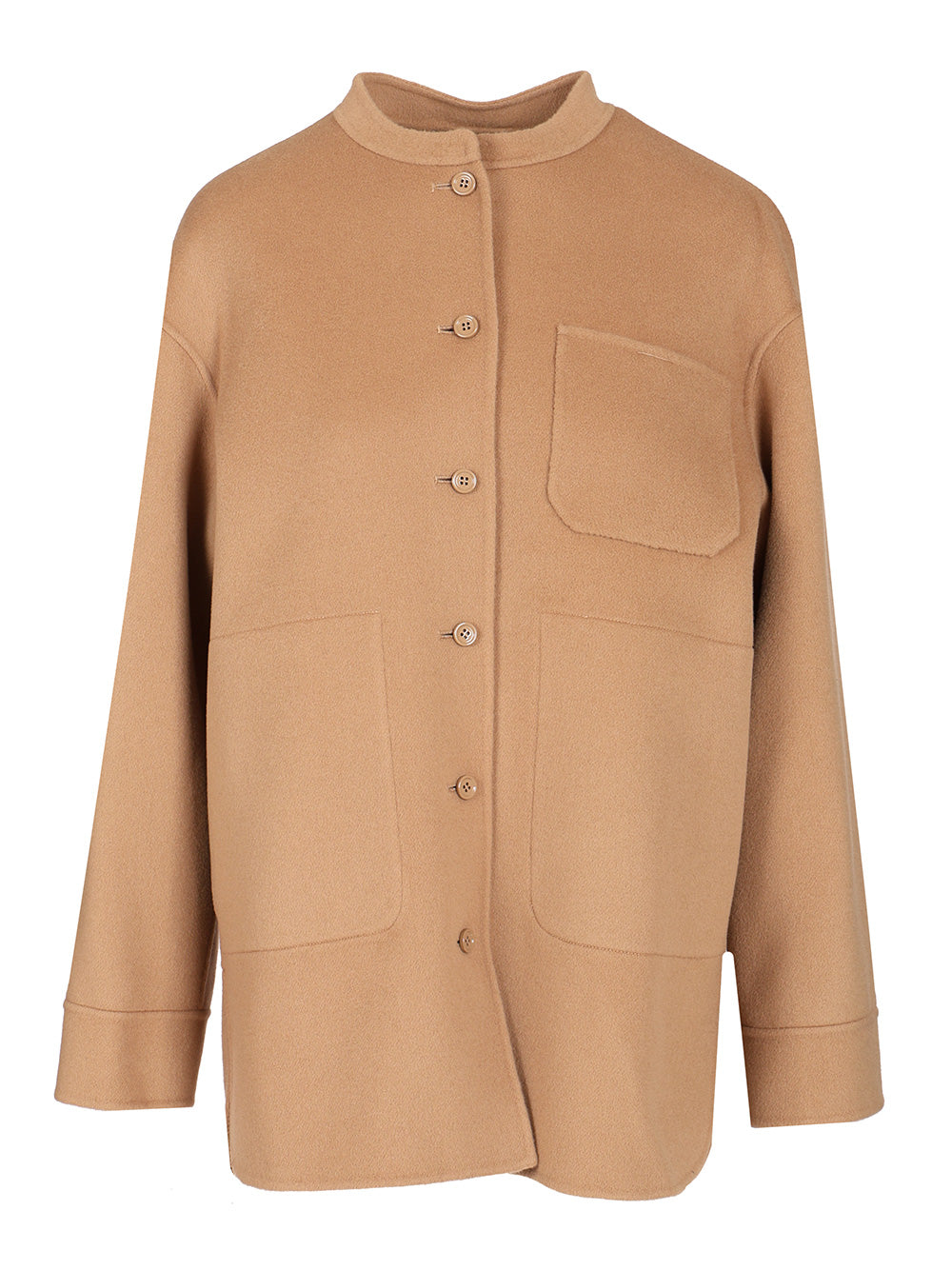 'S Max Mara Wool Shirt Jacket Jackets - Beige | 53d90a5e900b52c50d85049b50d3e4b2008895b5