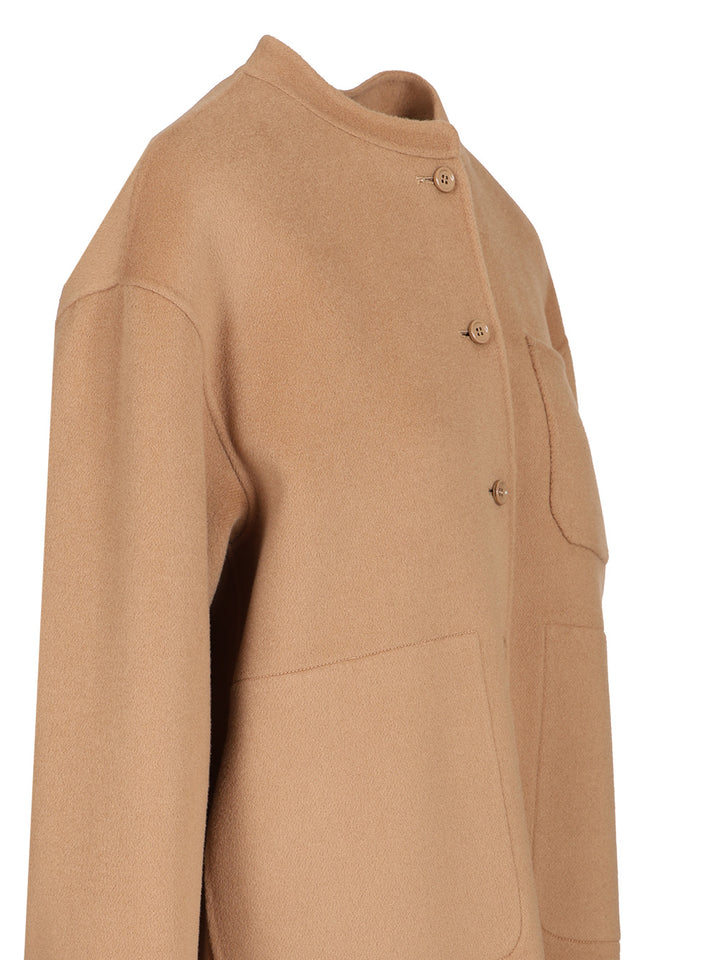 'S Max Mara Wool Shirt Jacket Jackets - Beige | 082320977c0f68f2dd724e83000835597daca29b