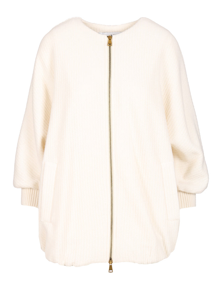 Max Mara Wool And Cashmere Knitted Jacket Jackets - White | 85aa1507c0b8d3bd3d5893ba943484dfd33a2433