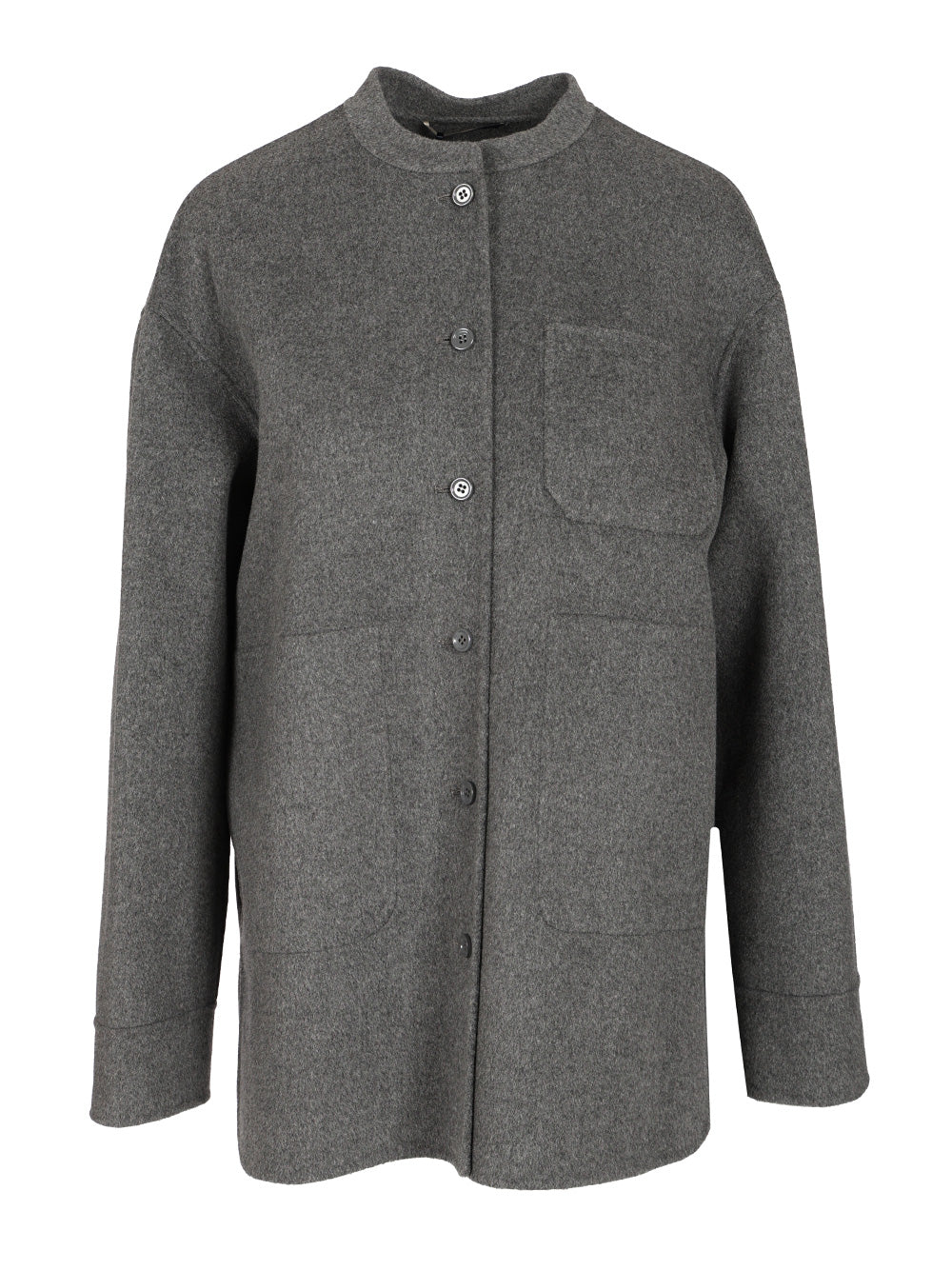Max Mara Wool Shirt Jacket Jackets - Grey | 925d130c52bbe0f7c412891b43efd18cc6300113