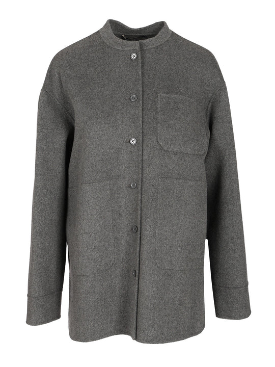 Wool Shirt Jacket Jackets Grey