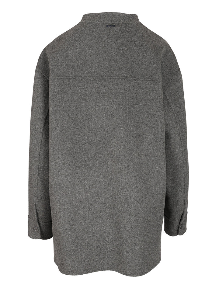 Max Mara Wool Shirt Jacket Jackets - Grey | 768123f5c959eca7cfd69369f7e5c4bed2c92925