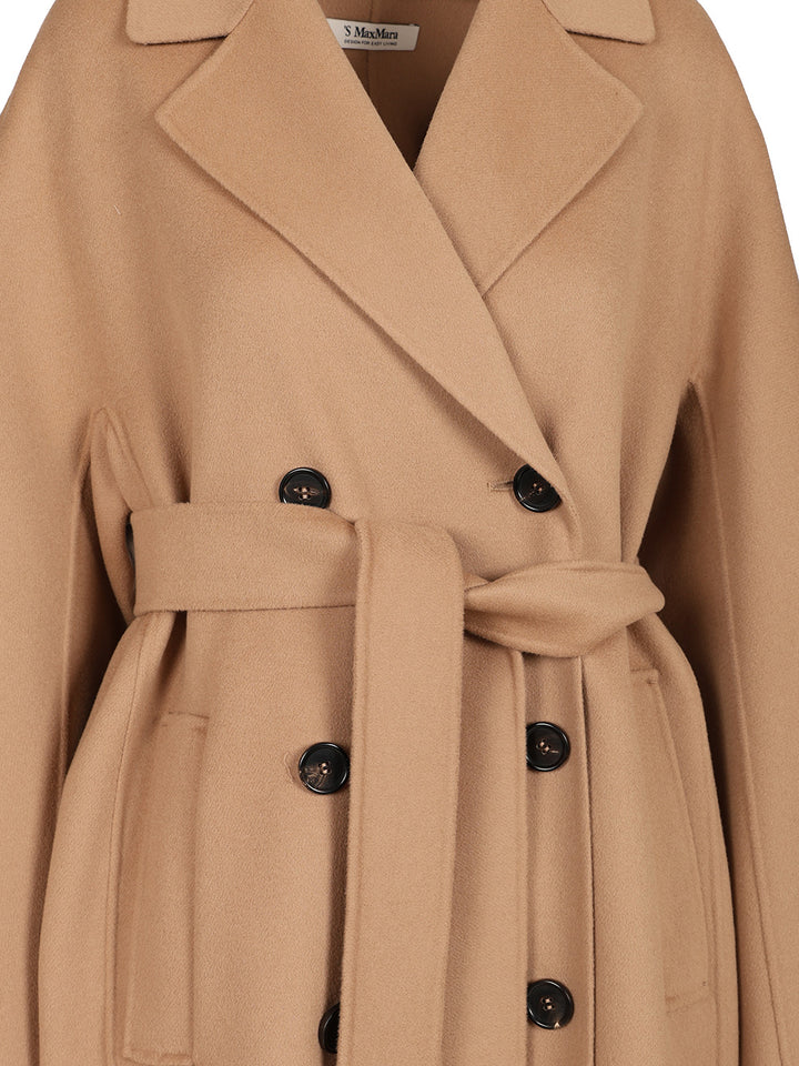 'S Max Mara Double-Breasted Wool Coat Coats - Beige | 56271409afa83b78e4e0a1f22a8c420b68bb1204
