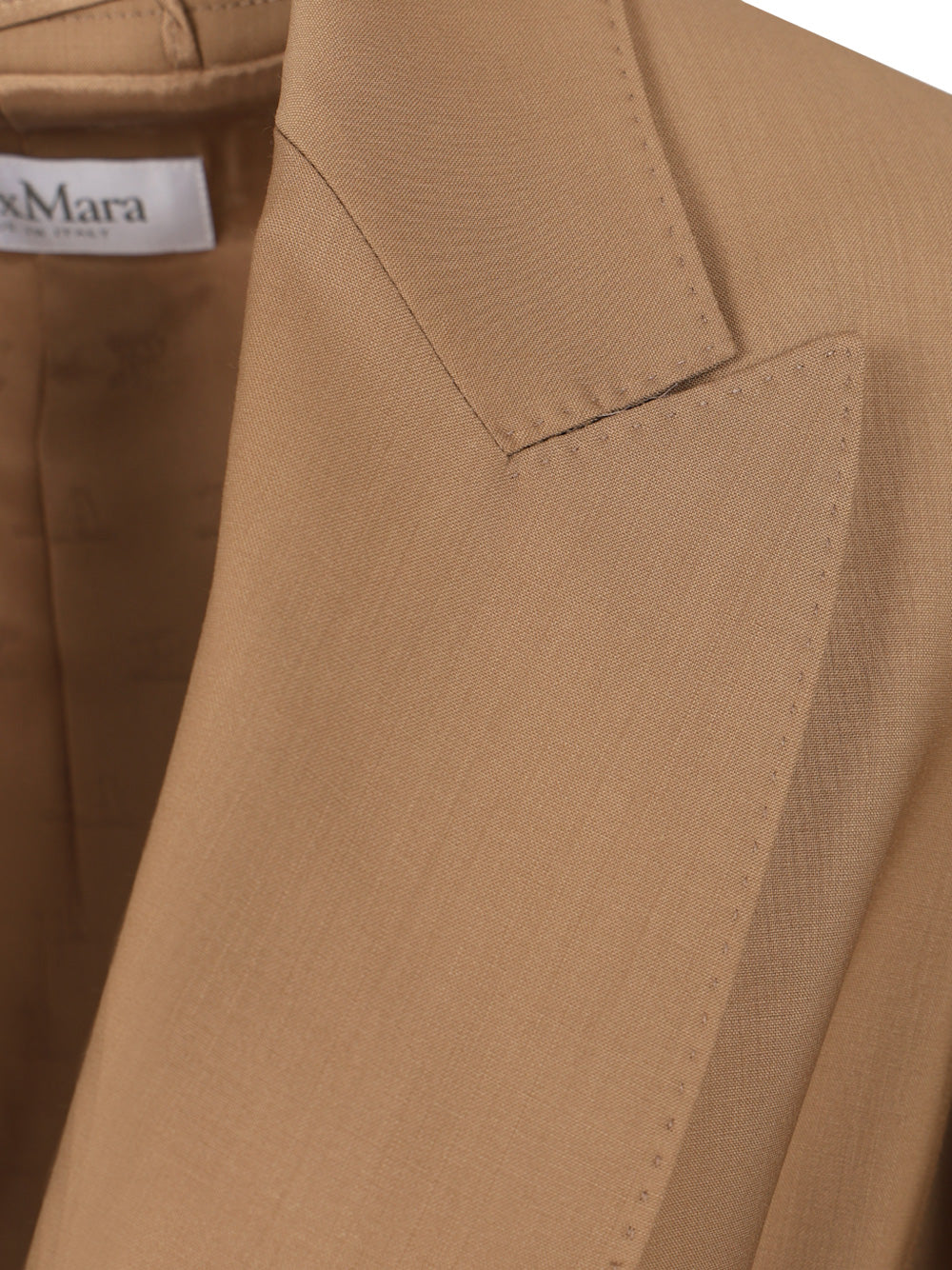 Max Mara Wool Canvas Blazer With Belt Jackets - Brown | e9d4df498b1e7f83c1683fe7ed34a821e2753e1c