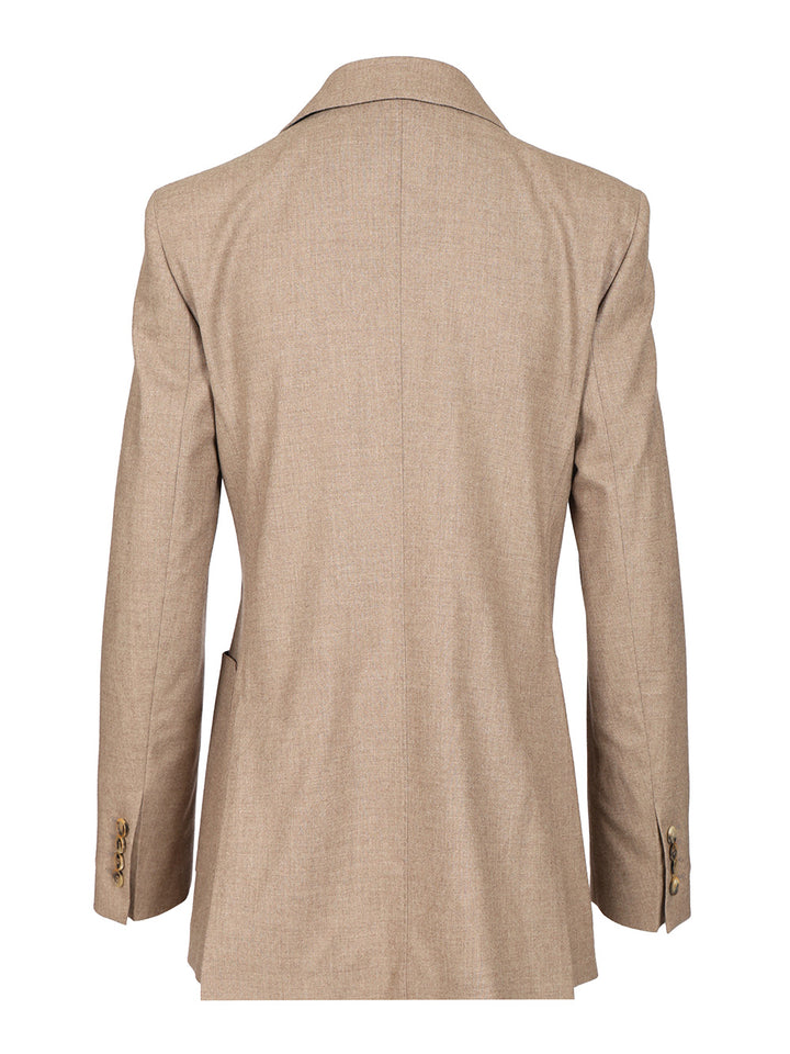 Max Mara Double-Breasted Cashmere Blazer Jackets - Brown | cea6d2f429ee225100bbc6b5f79f04d39cbbb583