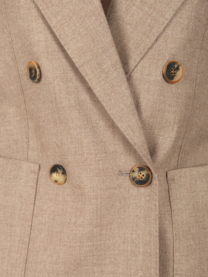 Max Mara Double-Breasted Cashmere Blazer Jackets - Brown | a418fce2b8f57104352abaa7018da5fdd1fc052b