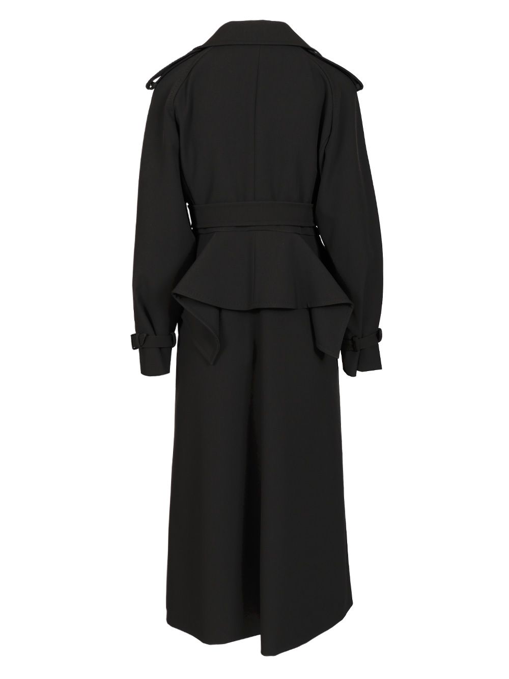 Max Mara Long Trench Coat Coats - Black | e64c583fdd65b5d424f4a86400a4fdee62fdcc4f