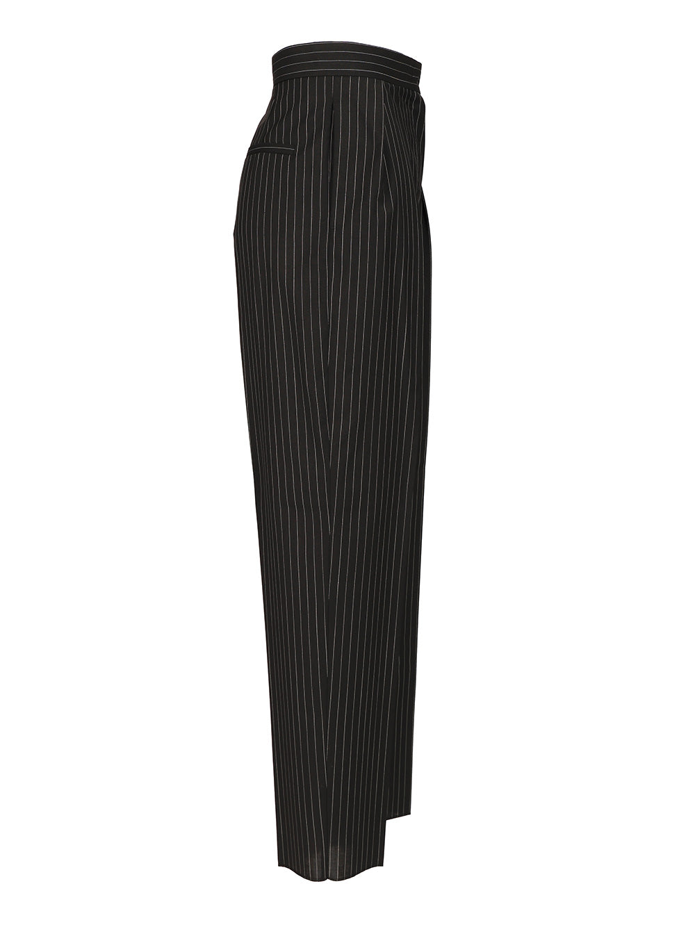 Max Mara Carrot  In Wool Canvas Trousers - Black | 840d2a0e89b32b8104205d5af9defe05c2bb20c9