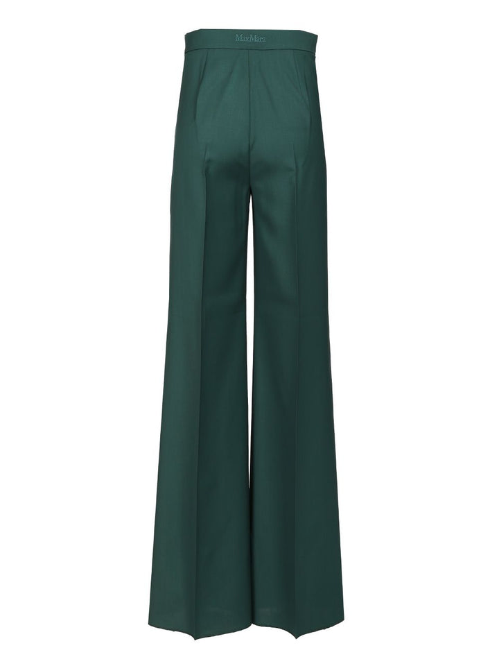 Max Mara Wide Leg Trousers - Green | 1903a659b26e6736dc5a563f9979cb711163e2e0