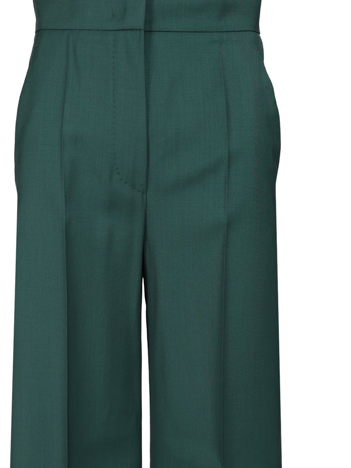 Max Mara Wide Leg Trousers - Green | 6a8aed82bf9ed6482d1bd8547cbf558612e89495