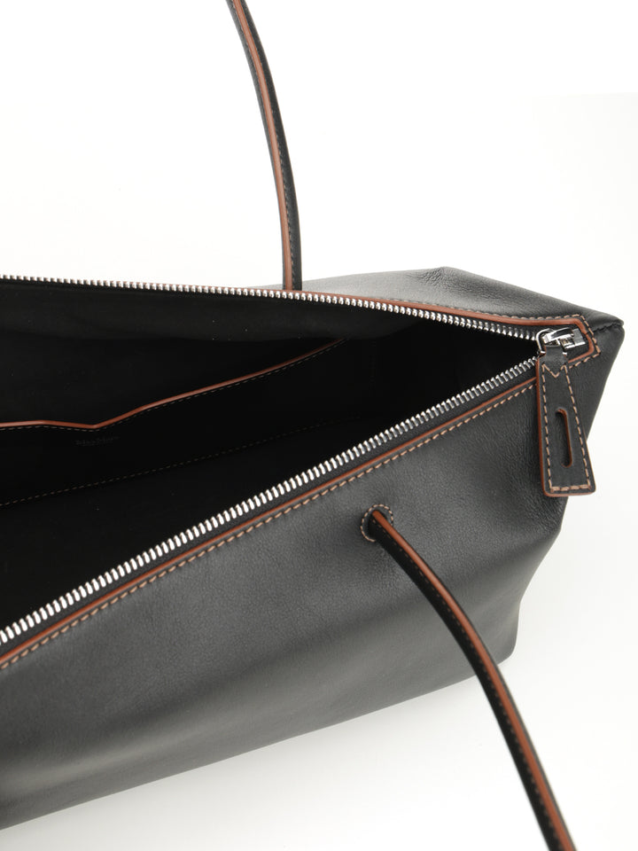 Max Mara Natural Satchel Bag Shoulder Bags - Black | 432eeb1a9ed119c989a433450708e152c07b2321