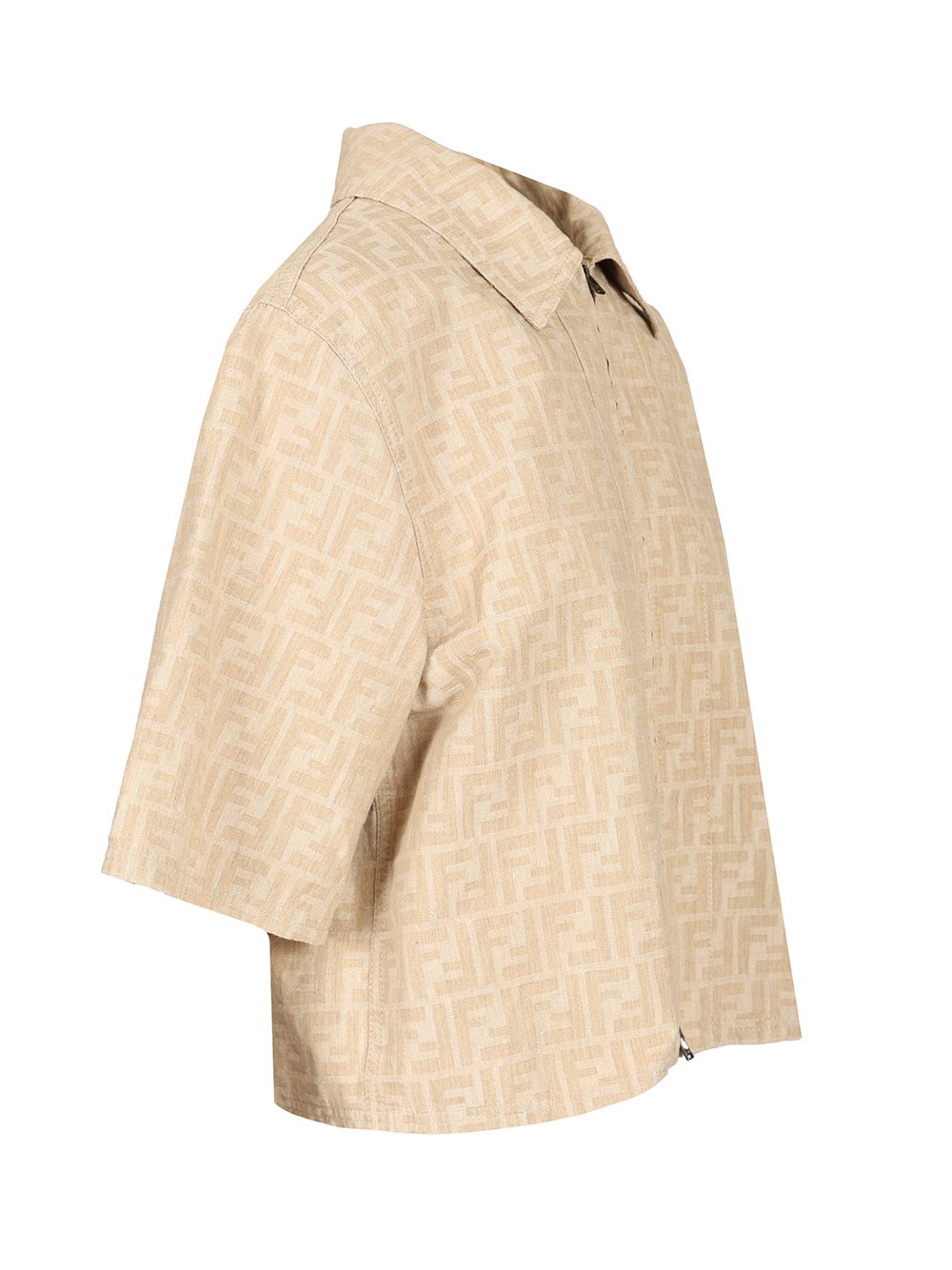 Fendi Ff Chambray Jacket Jackets - Beige | b90aa92d82ec198777858fd6c1e0aada33f28e82