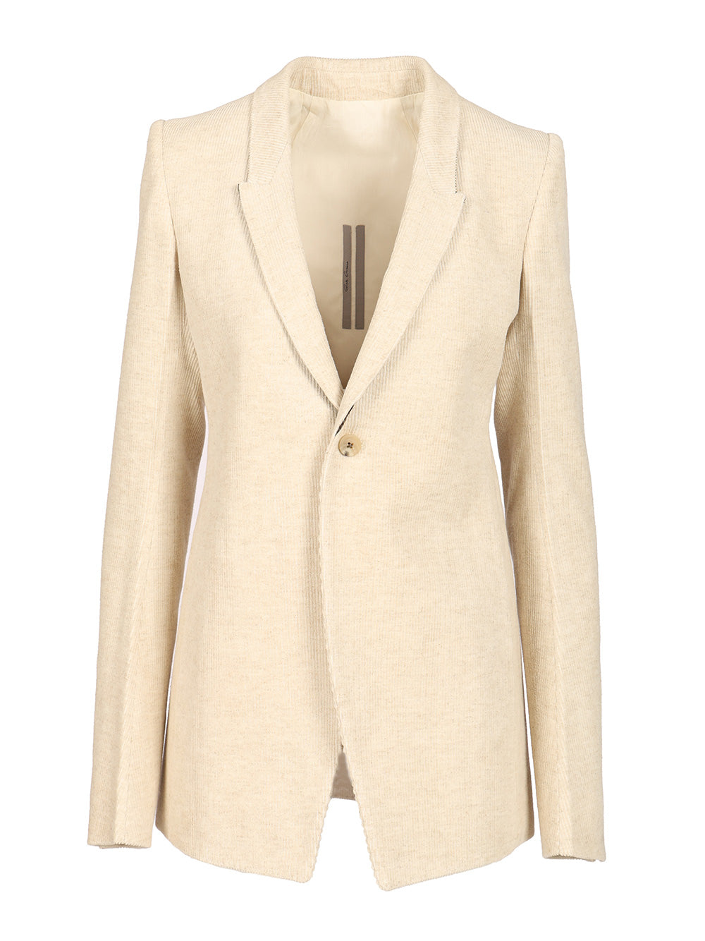 Rick Owens Velvet Blazer Jackets - White | 6a517ffc00e0efe5758d6e3e29a92faf0212968f