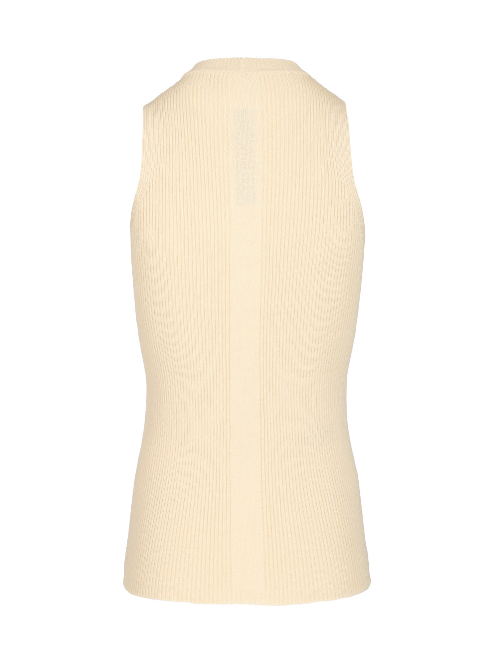 Rick Owens Ribbed Knit Tank Top Knitwear - White | 4e42d1a0ba599e21850eac9c88f0f3099d82df06