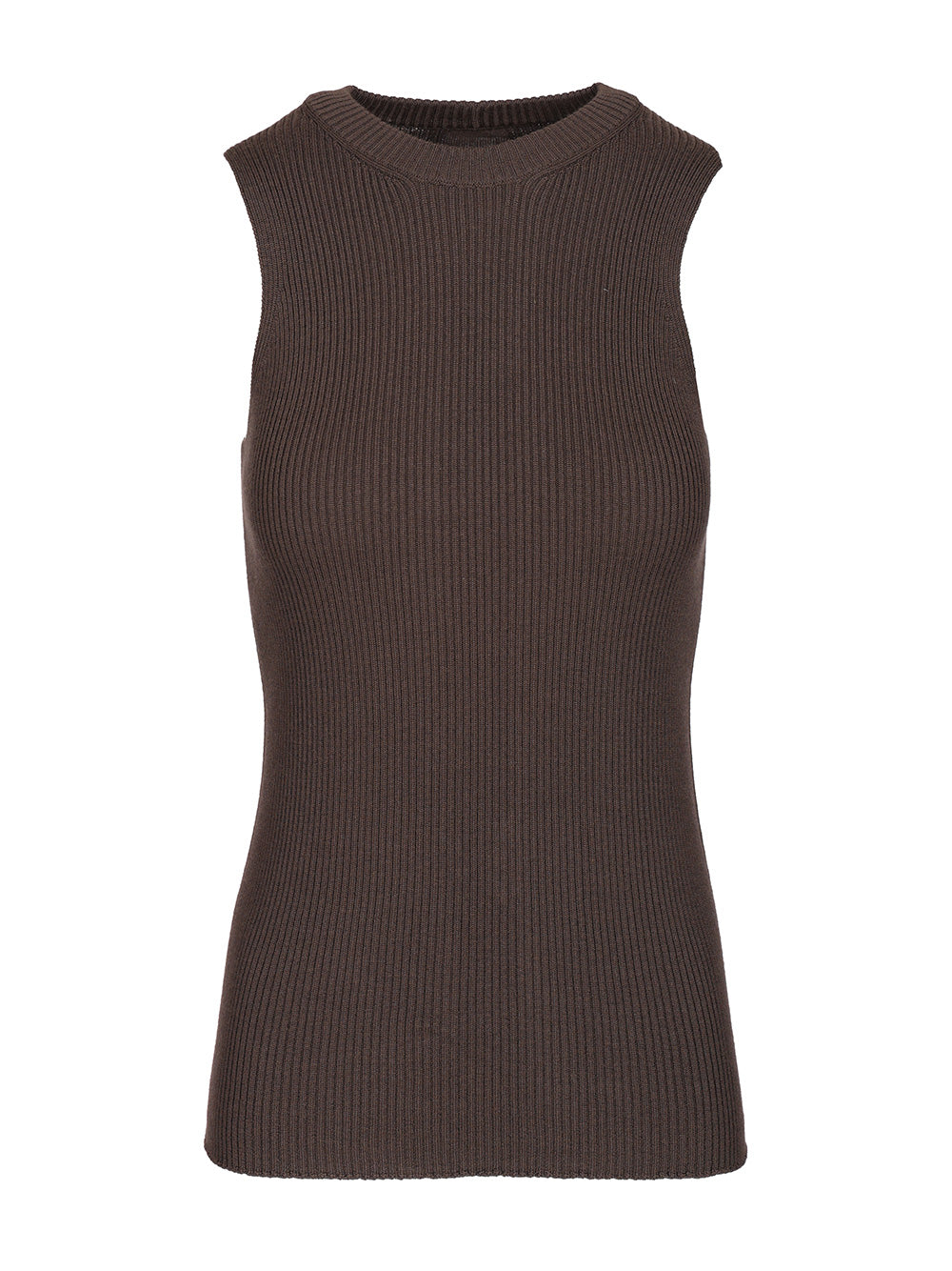 Rick Owens Ribbed Knit Tank Top Knitwear - Brown | 169088fd2ce7777a6035e2625483c29625615b05