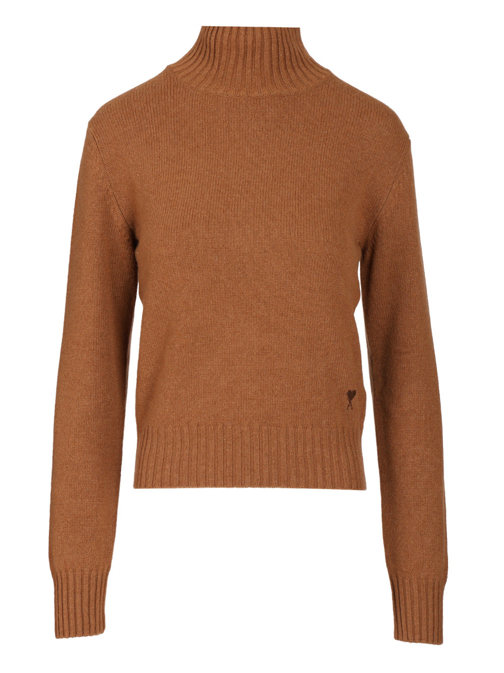 Ami Turtleneck Sweater Knitwear - Brown | d078cafd7fd02decb1b03f7e47c237bfff1c9ebb