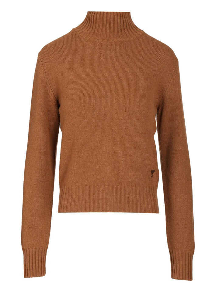 Ami Turtleneck Sweater Knitwear - Brown | 6d6fc1d233e1b21008730c00162b1034acb89b33