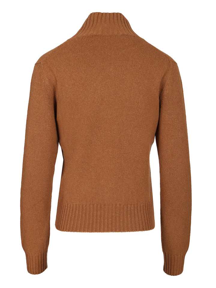 Ami Turtleneck Sweater Knitwear - Brown | 2d57548382c0d6b2558cab64c243ed888dec24d3