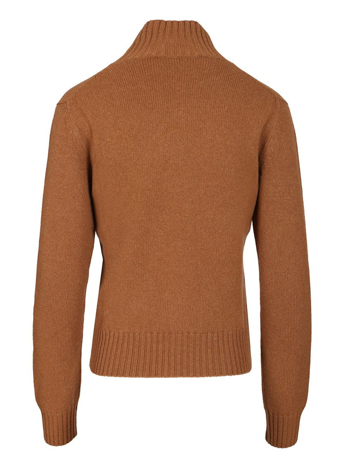 Ami Turtleneck Sweater Knitwear - Brown | 7aabd47f7f295cfb3bc83f86849efa6bc03ff8bf