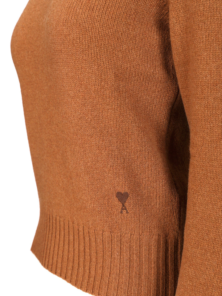 Ami Turtleneck Sweater Knitwear - Brown | 674df80e6e1b5454ec58803ee6d778a40f76b902