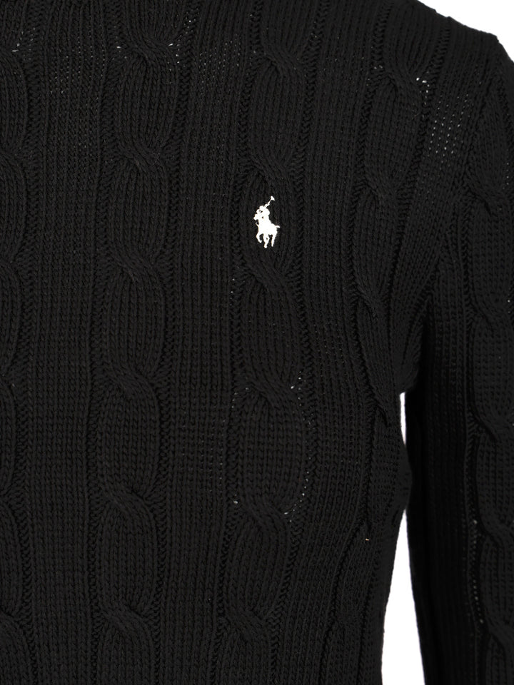 Polo Ralph Lauren Cable Knit Crew Neck Sweater Knitwear - Black | 061dd41981739779075d6b525466ae3ef01c4032