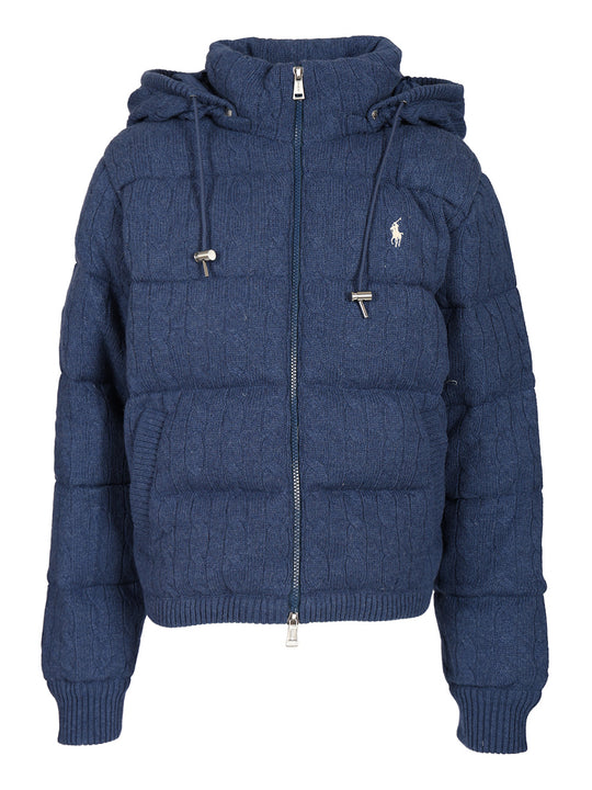Cashmere And Wool Down Jacket Duvets And Padded Items Blue