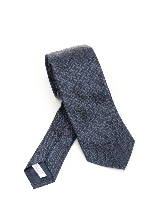 Gancini Graphic Jacquard Tie Ties And Bow Ties Blue