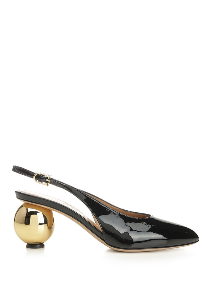 Ferragamo Patent Leather Slingback Pumps - Black | 351949a86d5bc388bb506de357884f5c1b93eb30