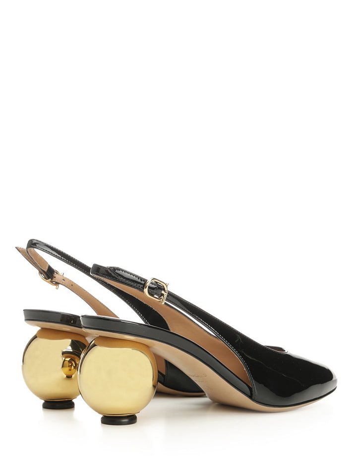 Ferragamo Patent Leather Slingback Pumps - Black | e117e2fc42cfac37ee2fcda56cd0cfd452fd768d