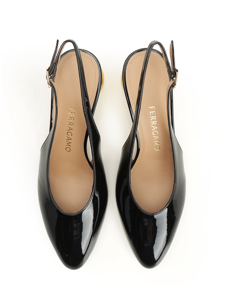 Ferragamo Patent Leather Slingback Scarpe basse - Black | ad35212a48b5faf0a70b119e7595c162eb6b28d7