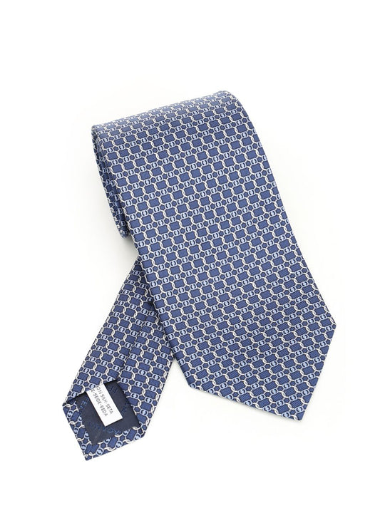 Vara Print Silk Tie Ties And Bow Ties Blue