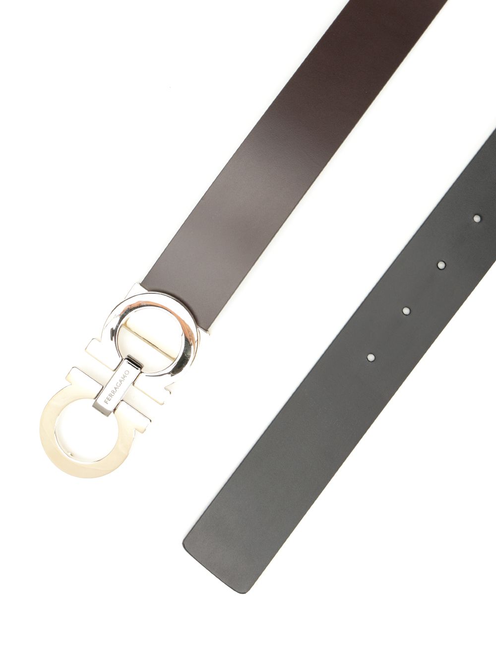 Ferragamo Reversible Gancino Belt Belts - Brown | 43720e5866fd41a05cf1abaa5305da08f909f4b4