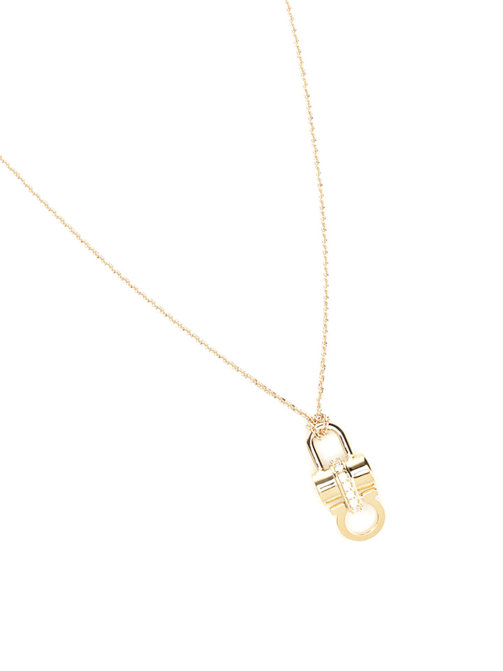 Ferragamo Necklace With Padlock Jewelry - Gold | fd09042e23a5f599599fbb50c30a215378d80afc