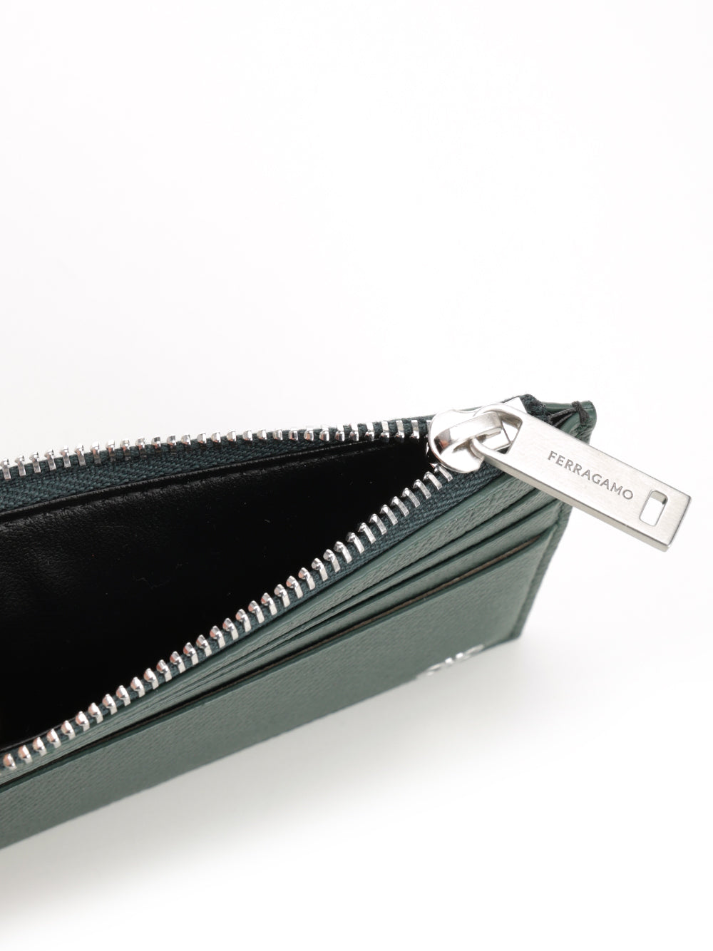 Ferragamo Card Holder With Zip Wallets - Green | bd4fcfbc7f769ddd5a2e9b89063f0e5d7fe4ca2a