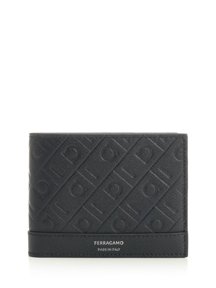 Ferragamo Ferragamo Monogram Wallet Wallets - Blue | b6ed94ba92db9ba376eaf0c43b99c161156a96ec