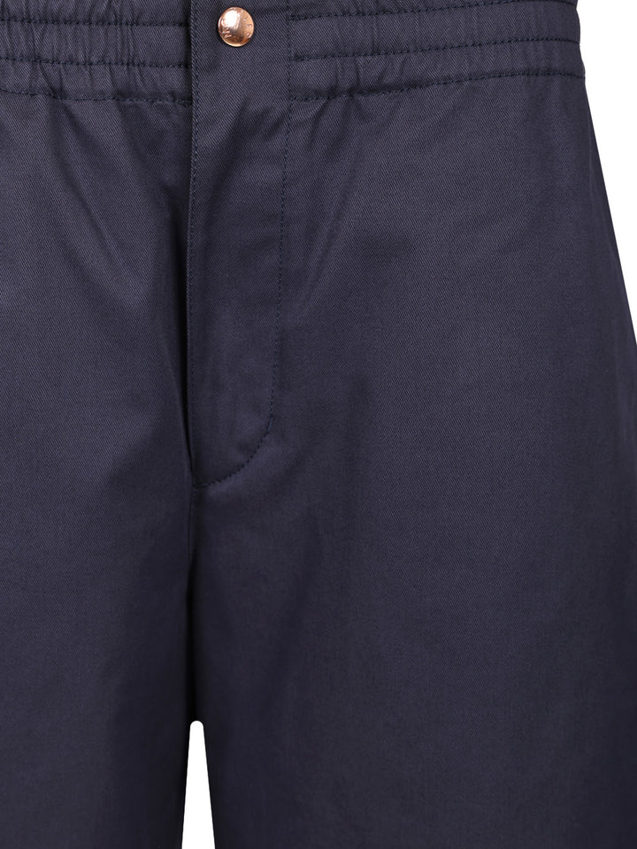 Moncler Genius Cotton Gabardine Trousers - Blue | d4380cd70947e84edb8ebb974c5954f52e6593eb