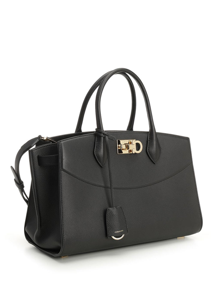 Ferragamo Top Handle Bag Handbags - Black | cb935b82ad9e7dfa932de86ad27aec9039117a61