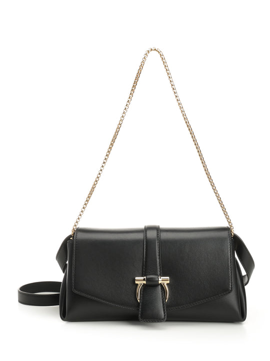 Shoulder Bag With Front Flap Shoulder Bags Black