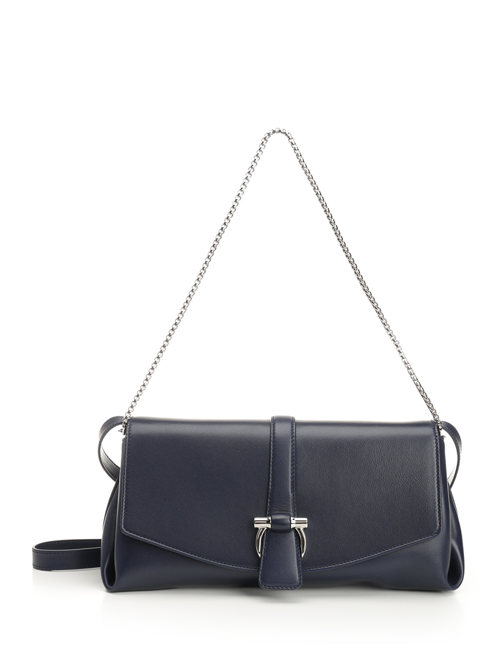Ferragamo Shoulder Bag With Front Flap Shoulder Bags - Blue | 12ed434c00aa51fee6ed9e45920e84dbee1fc446