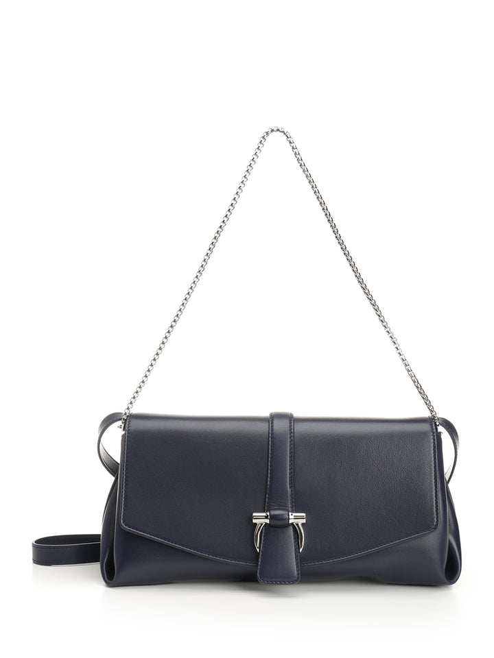 Ferragamo Shoulder Bag With Front Flap Shoulder Bags - Blue | 12ed434c00aa51fee6ed9e45920e84dbee1fc446