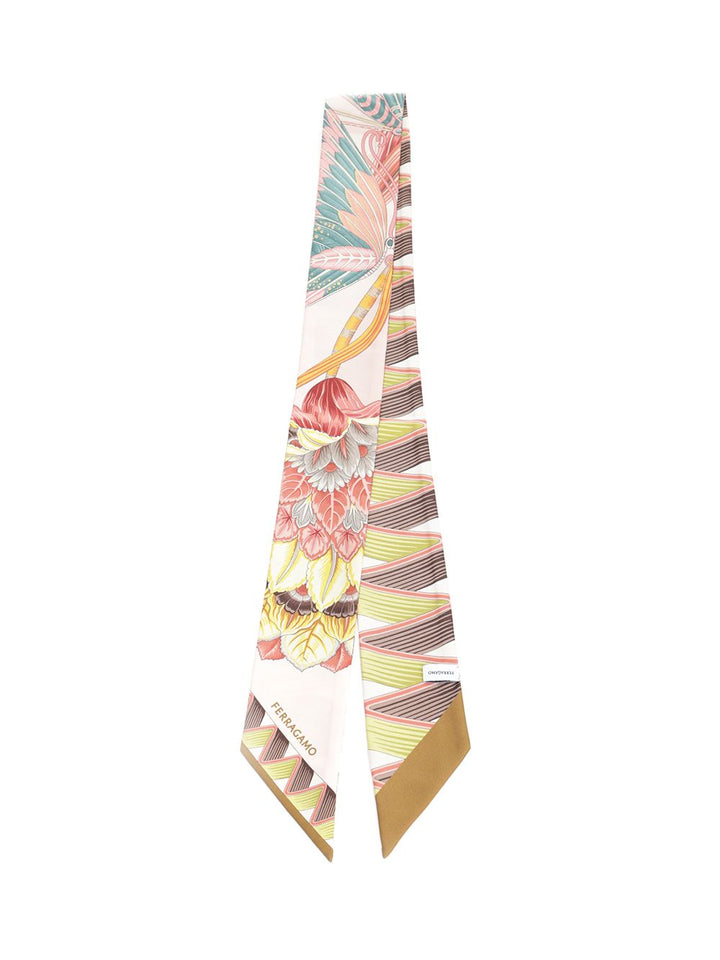 Ferragamo Giada Print Mini Bandeau Scarves And Foulards - Rose | 31a8c781f5af8d8f76b4c91d8ae5d01dd8bca17b