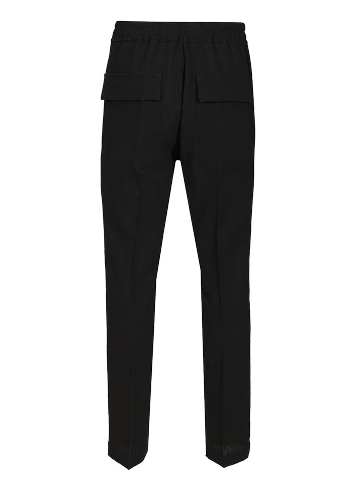Rick Owens Wool  With Drawstring Trousers - Black | 5ba904f4d1d7e1c2db5cafa4ea37e021fa7ca491