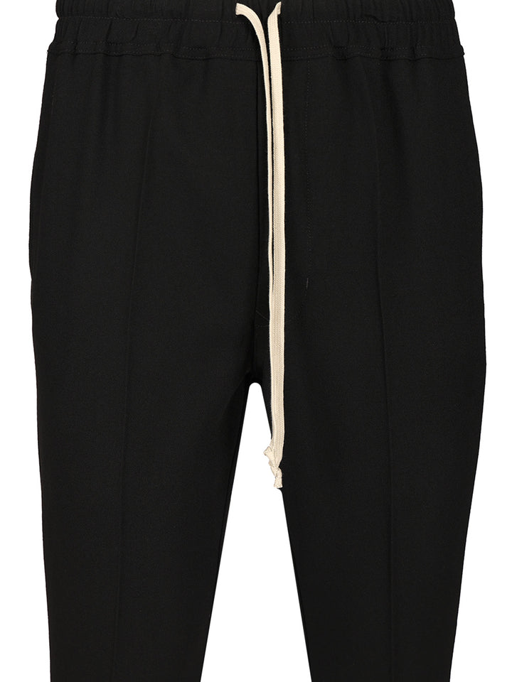 Rick Owens Wool  With Drawstring Trousers - Black | 8d89644ce6821057120608e0ea1cda7032fc5d1f