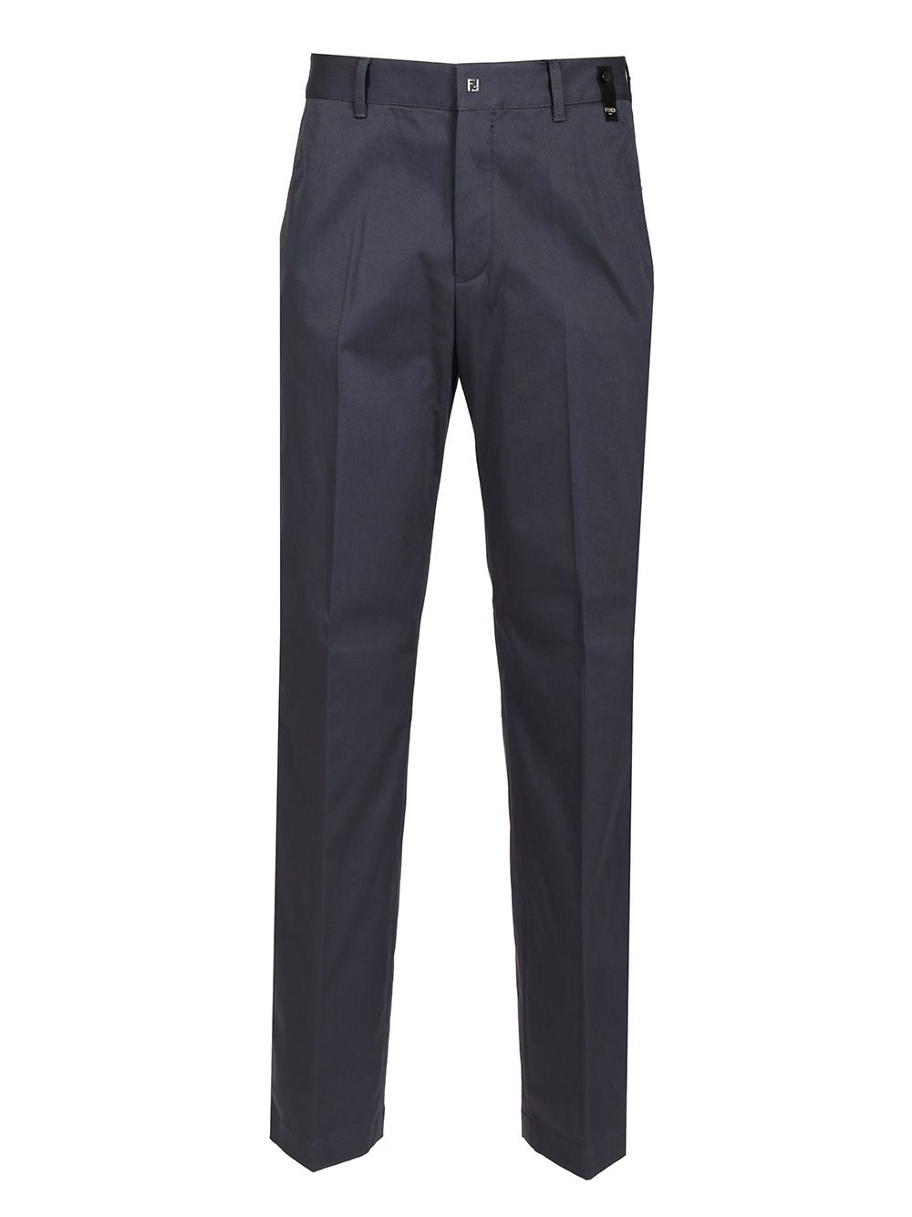 Fendi Gabardine Cigarette Trousers - Blue | 043c3dc780ab08f34a1095c2d538e1dbf13281ce