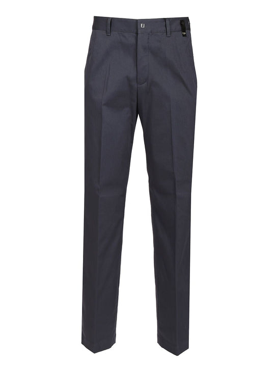 Gabardine Cigarette Trousers Blue