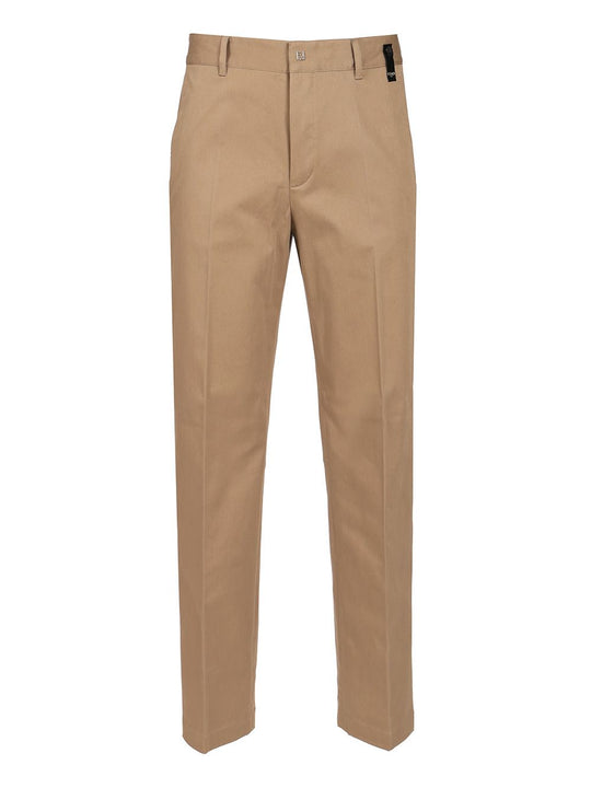 Gabardine Cigarette Trousers Beige