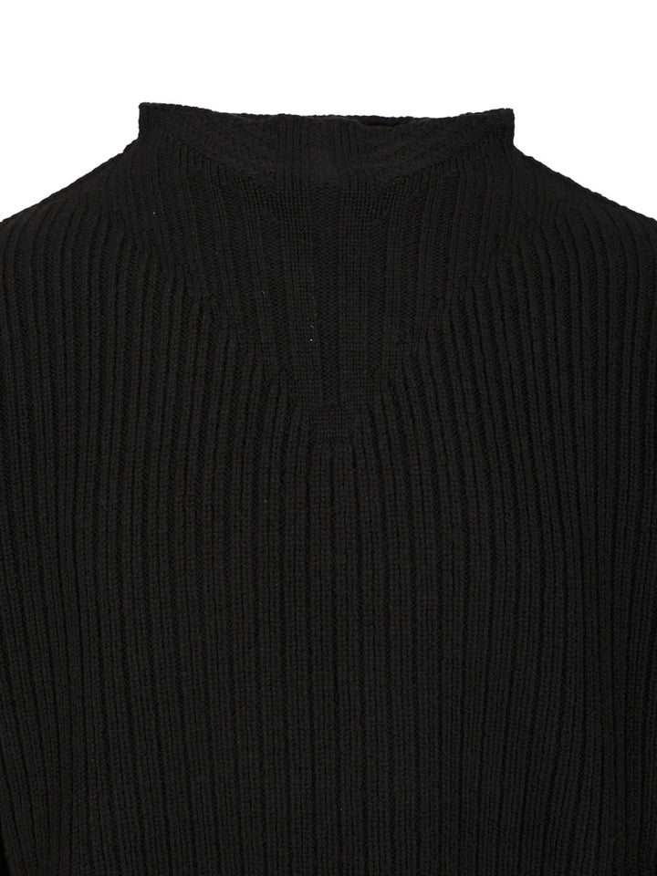 Rick Owens Fisherman's Sweater Knitwear - Black | 7765d0a29b79953c6c9915b68bd14281b880a622