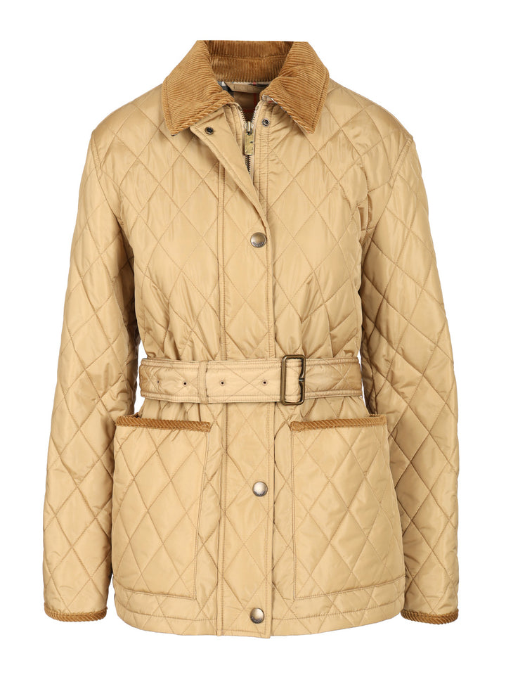 Burberry Nylon Quilted Jacket Jackets - Beige | d8ac98e944a668abe2a441c0792ce5d1b9a9abae