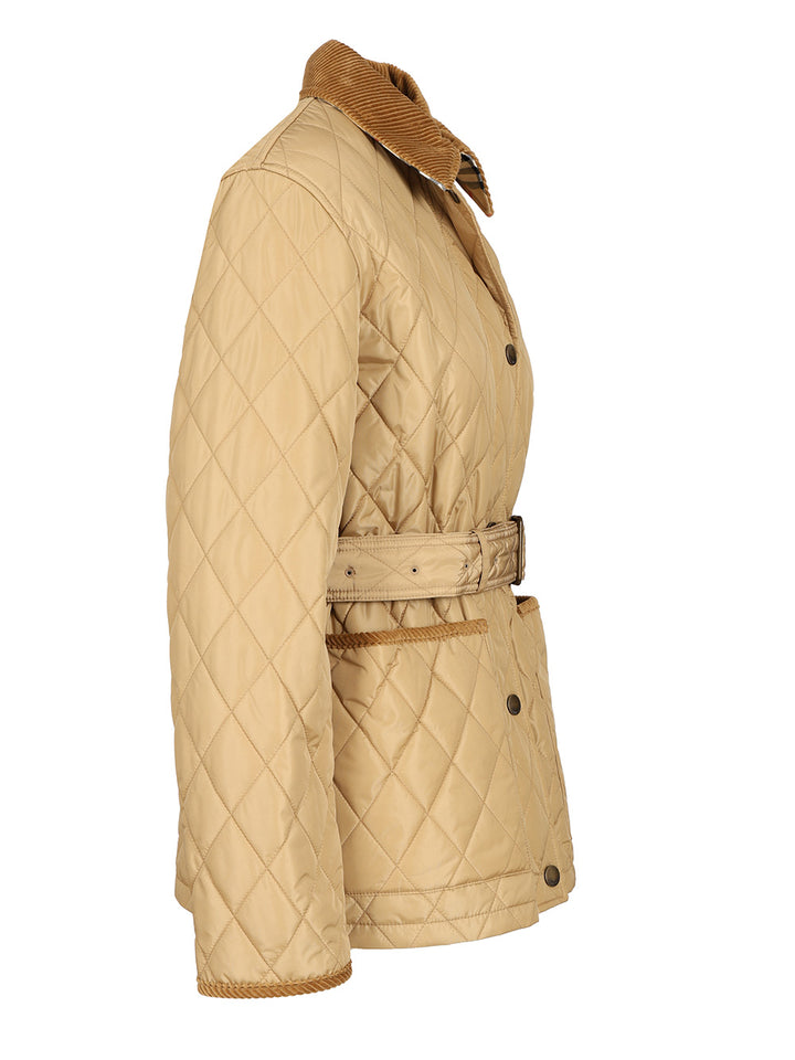 Burberry Nylon Quilted Jacket Jackets - Beige | 42d6e8b68c80b77b7e08ff6a6f0be95d526a2561